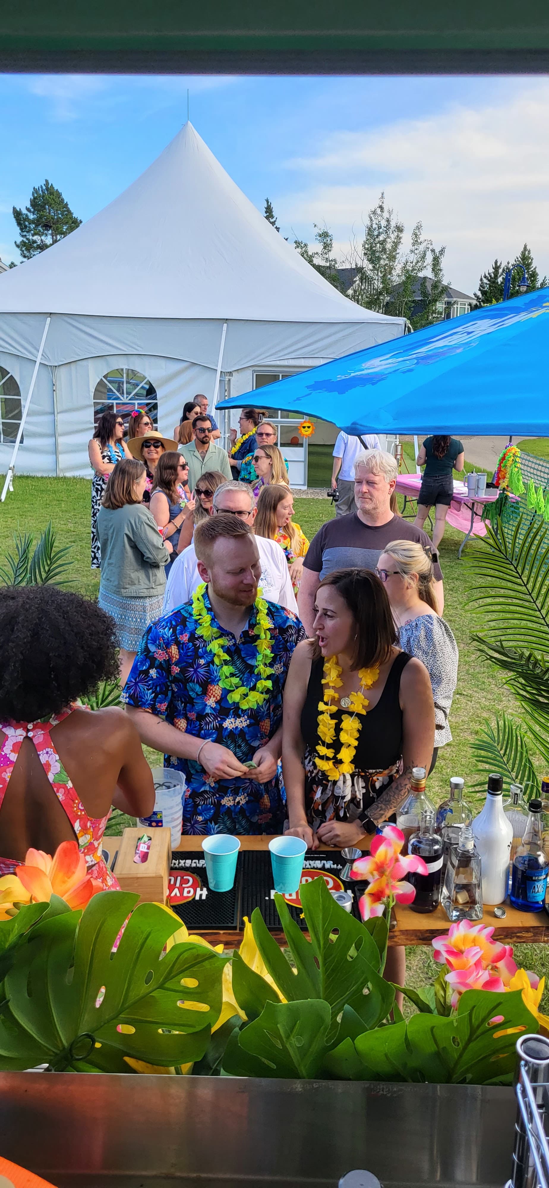 Guests ordering at event bar