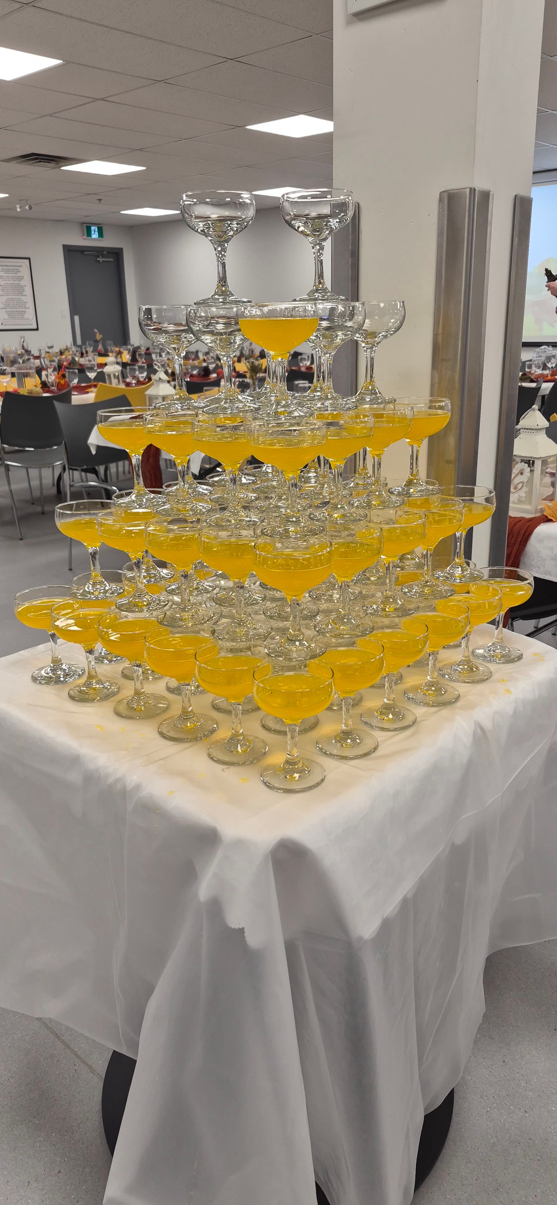 Elegant martini tower display
